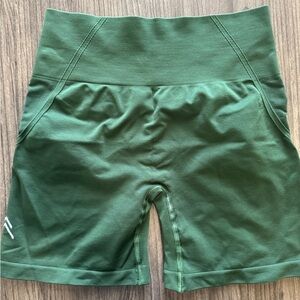 Effortless Seamless Shorts with White Logo